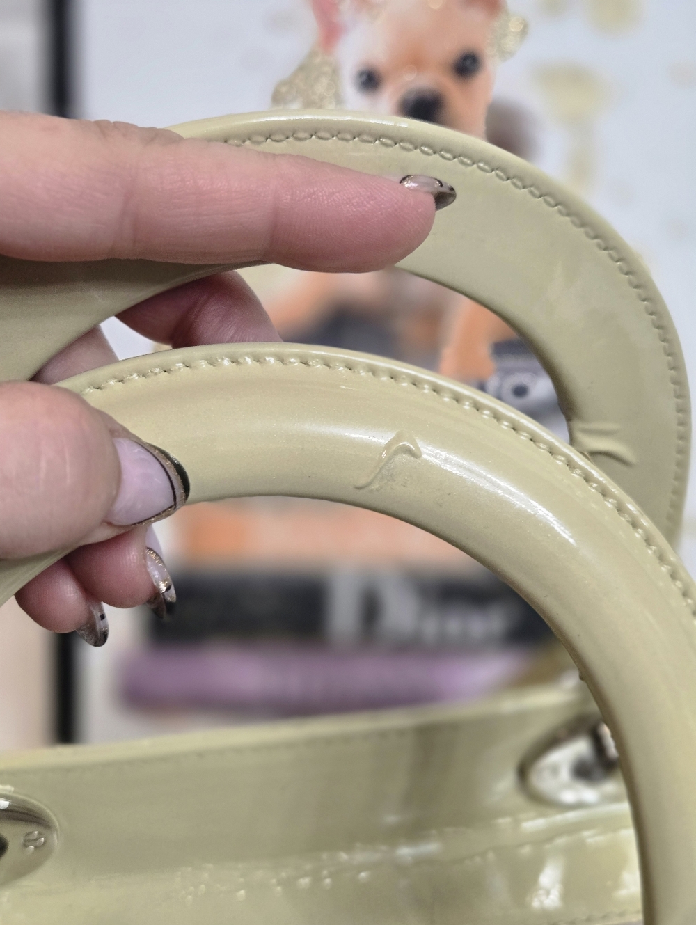 Christian Dior Lady Dior Bag Cannage Quilt Patent Large - Picture 11 of 14